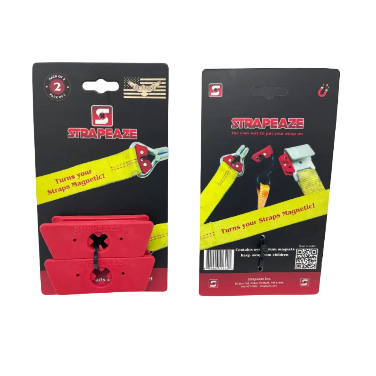 STRAPEAZE makes your tie down ratchet strap hooks magnetic